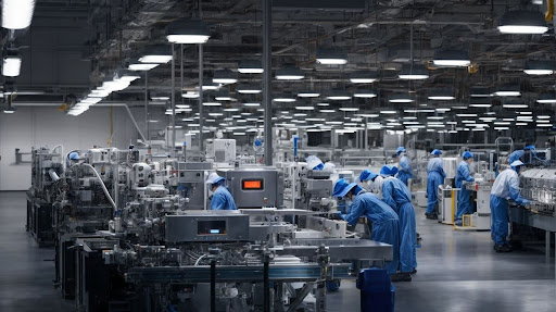 a semiconductor factory in asia